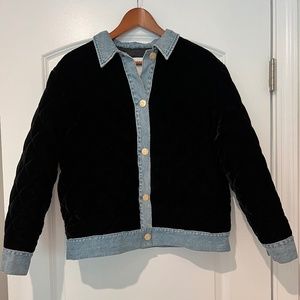 Sandro Velvet Denim jacket Size 38/6US.